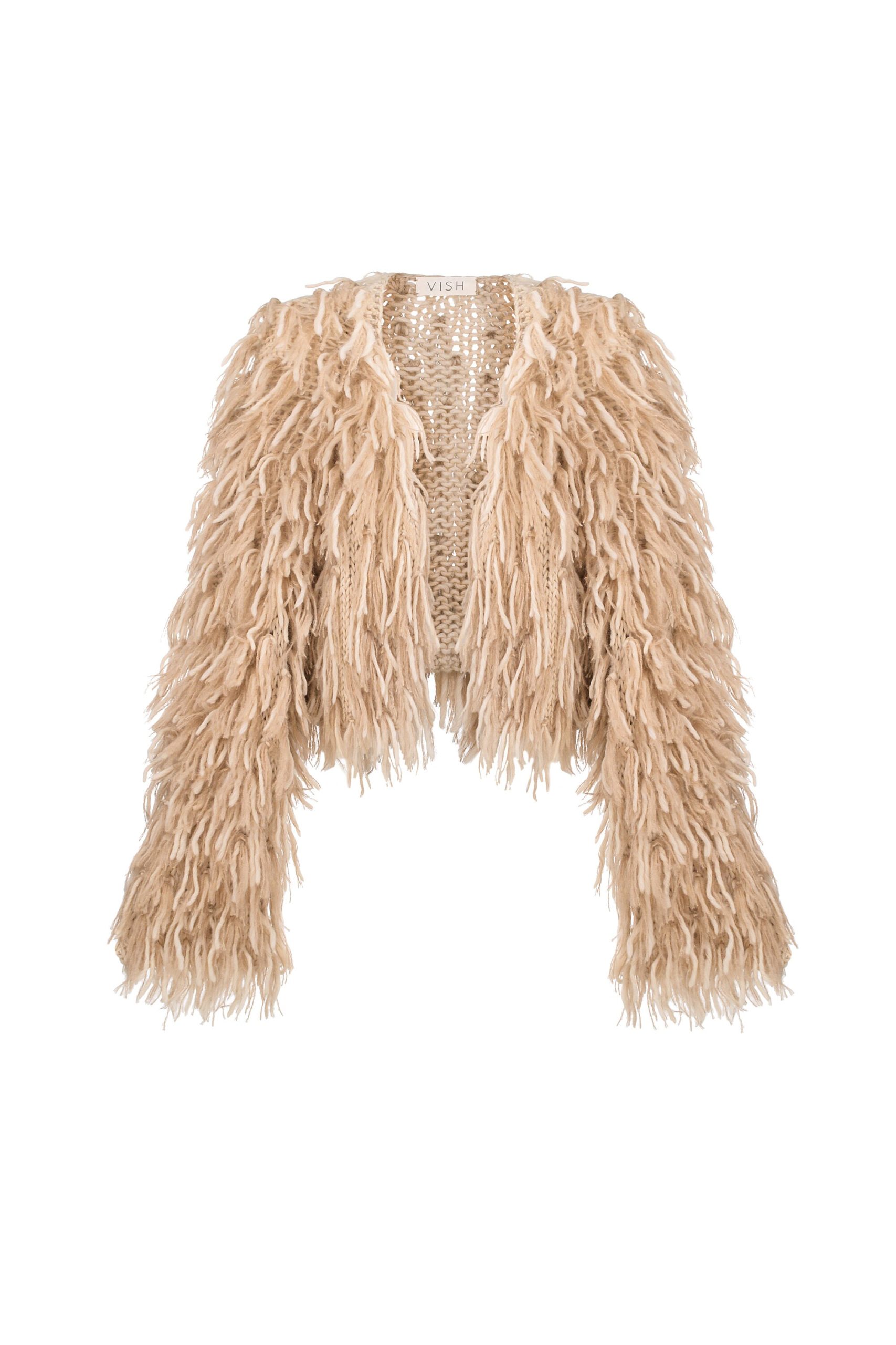 Handmade Alpaca Merino Cardigan: Cropped Open Front Wool Jacket