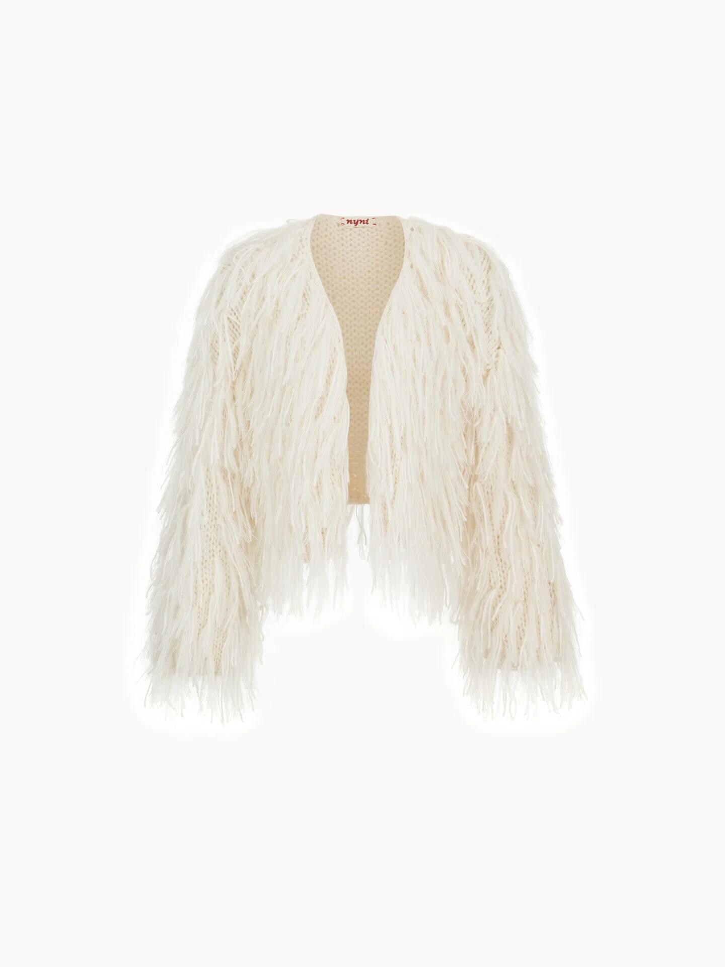Handmade Alpaca Merino Cardigan: Cropped Open Front Wool Jacket