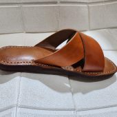 Handmade Moroccan Leather Sandals For Women – Brown Flat Criss-cross Slip-on – Artisan Summer Shoes By Artisanmoroccatelier – Sizes 37–42 Eu
