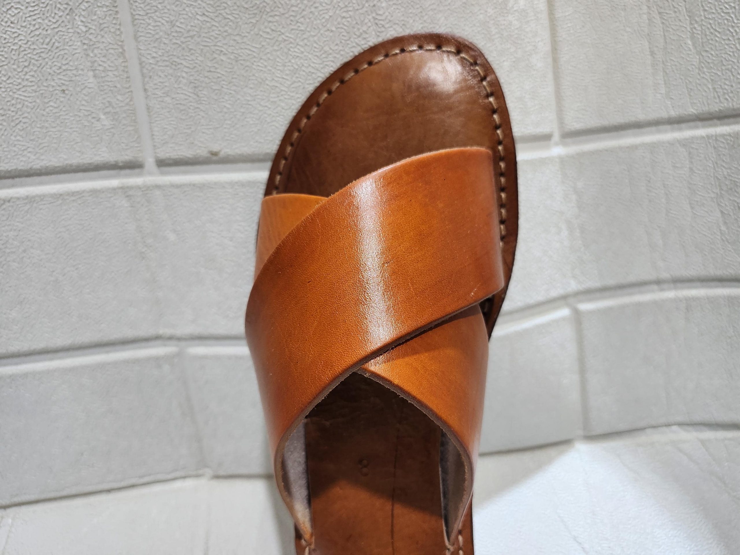 Handmade Moroccan Leather Sandals For Women – Brown Flat Criss-cross Slip-on – Artisan Summer Shoes By Artisanmoroccatelier – Sizes 37–42 Eu