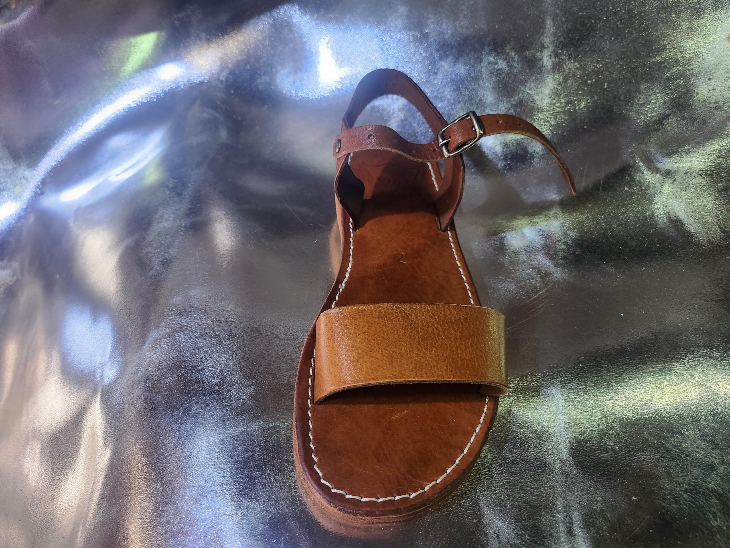 Handmade Moroccan Leather Sandals For Women – Fall Brown Leather Shoes Gift